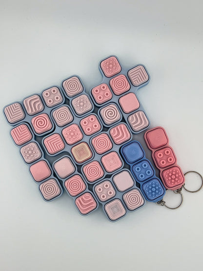 Textured Click Cube Fidget Toy