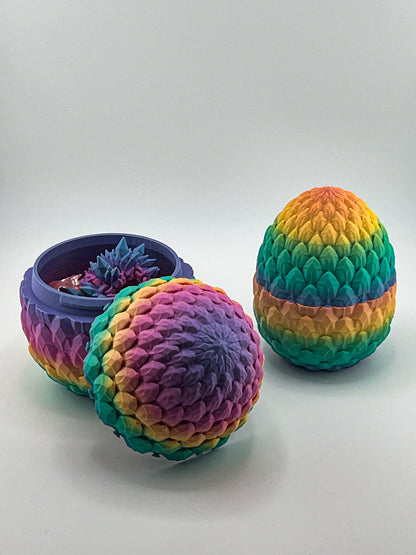 Crystal Dragon with Egg – Articulated, Flexible Fantasy Dragon And Egg Combo – ADHD Autism Sensory Toy for Focus & Stress Relief