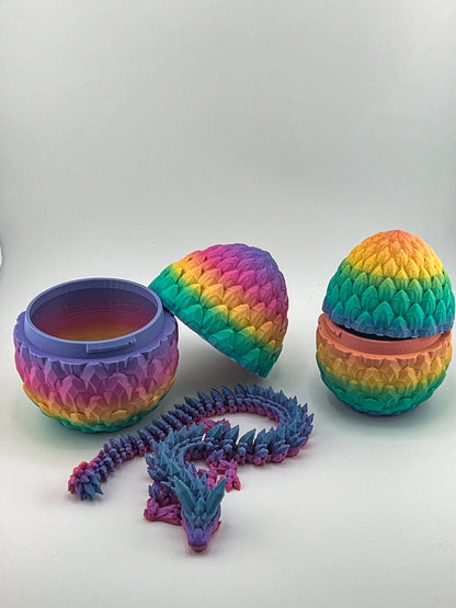 Crystal Dragon with Egg – Articulated, Flexible Fantasy Dragon And Egg Combo – ADHD Autism Sensory Toy for Focus & Stress Relief