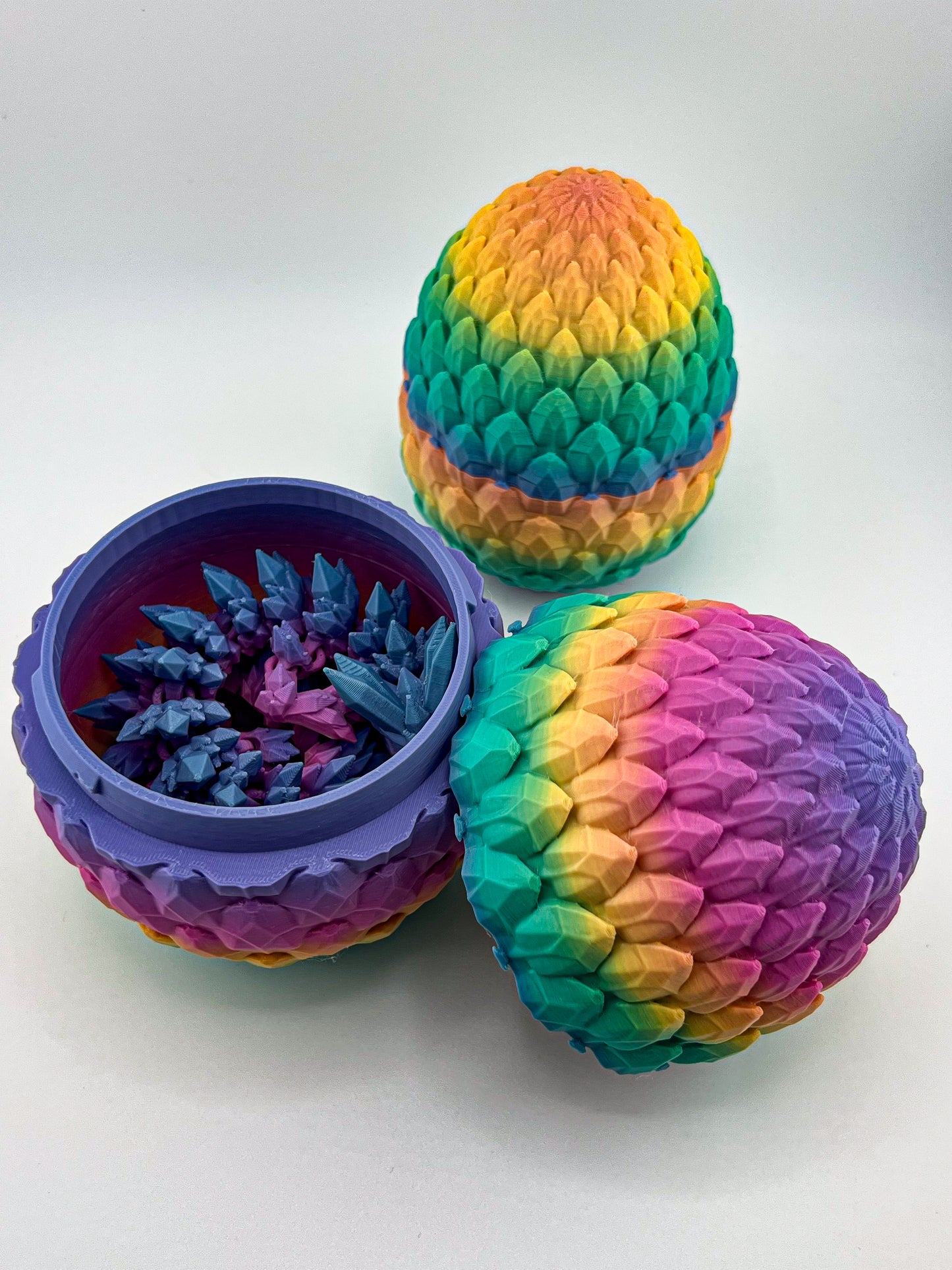 Crystal Dragon with Egg – Articulated, Flexible Fantasy Dragon And Egg Combo – ADHD Autism Sensory Toy for Focus & Stress Relief