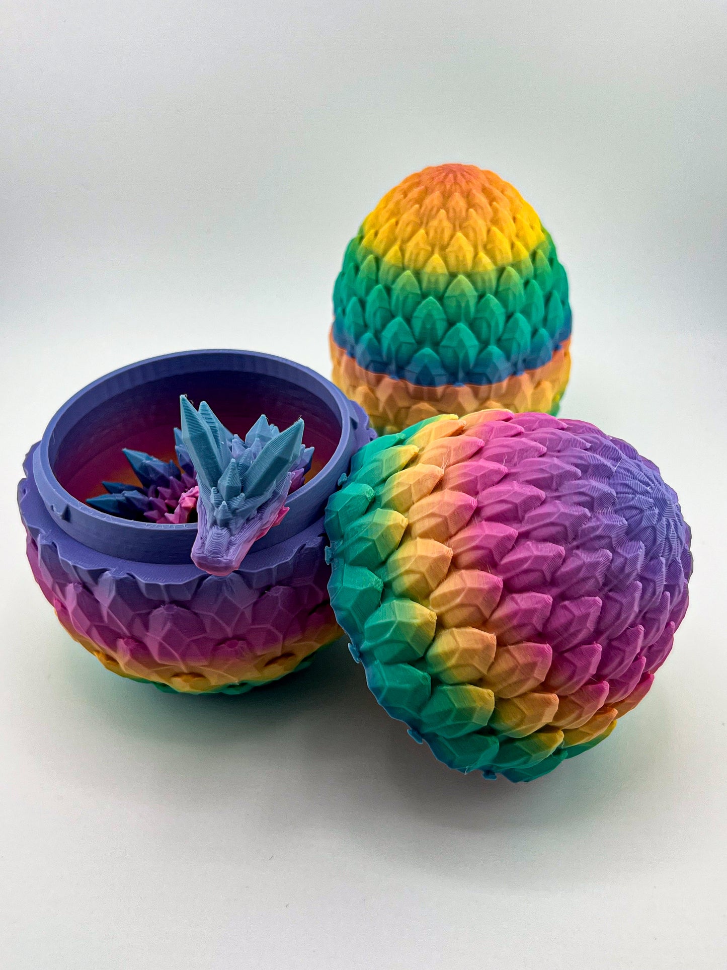 Crystal Dragon with Egg – Articulated, Flexible Fantasy Dragon And Egg Combo – ADHD Autism Sensory Toy for Focus & Stress Relief