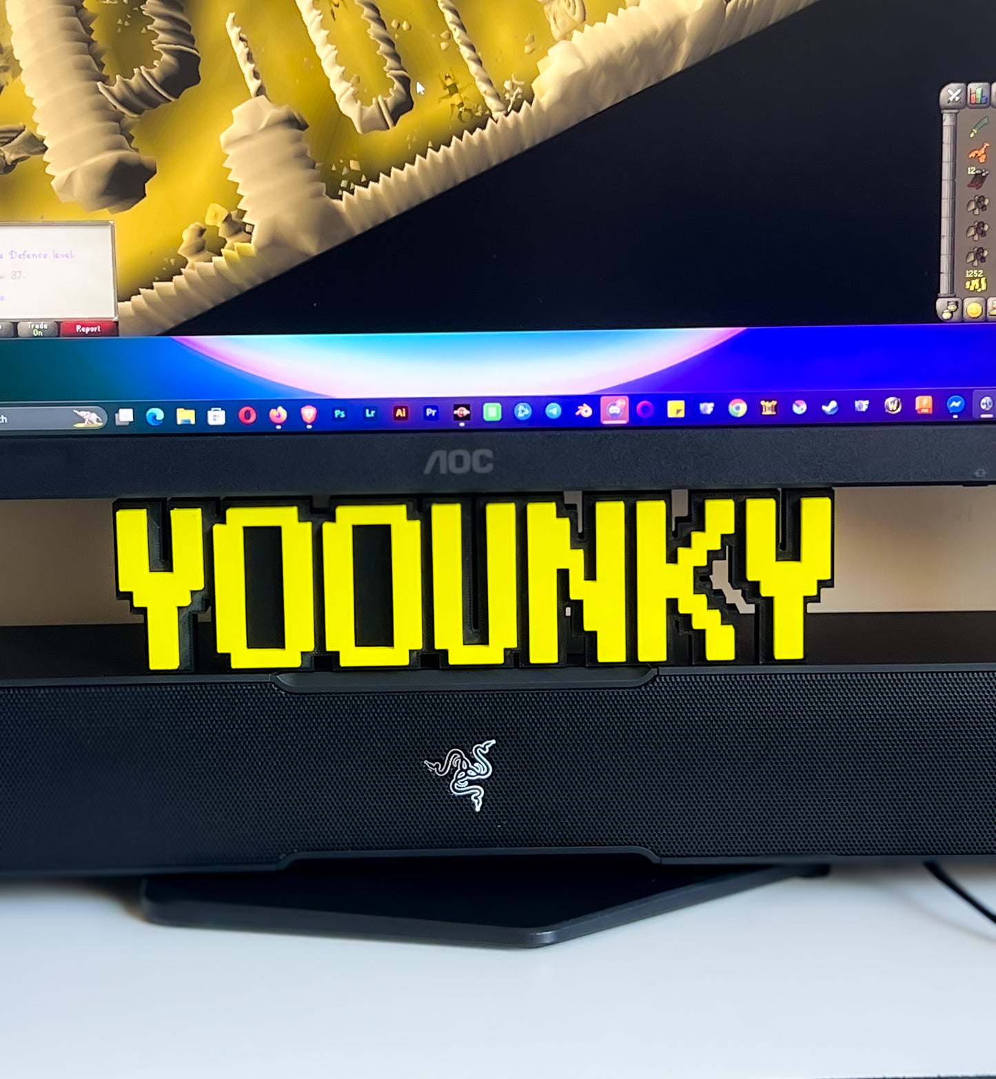 Custom OSRS Nameplate – 2-Color Embedded