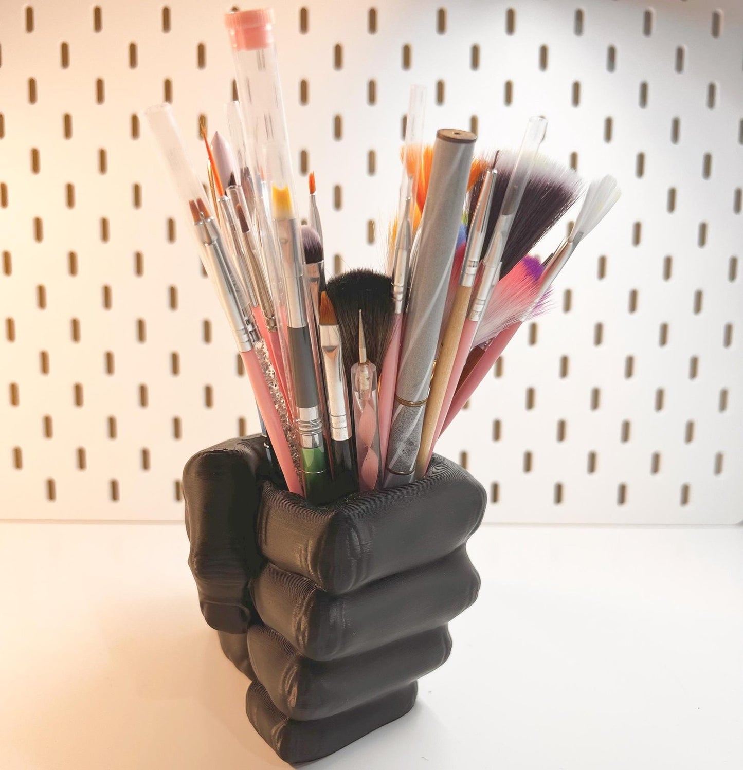 Fist Bump Pencil Holder - Multi-Use Pen, Brush, & Small Item Storage, Gag Gift, Office Decor, Pencil Holder, Nail Technician Brush holder