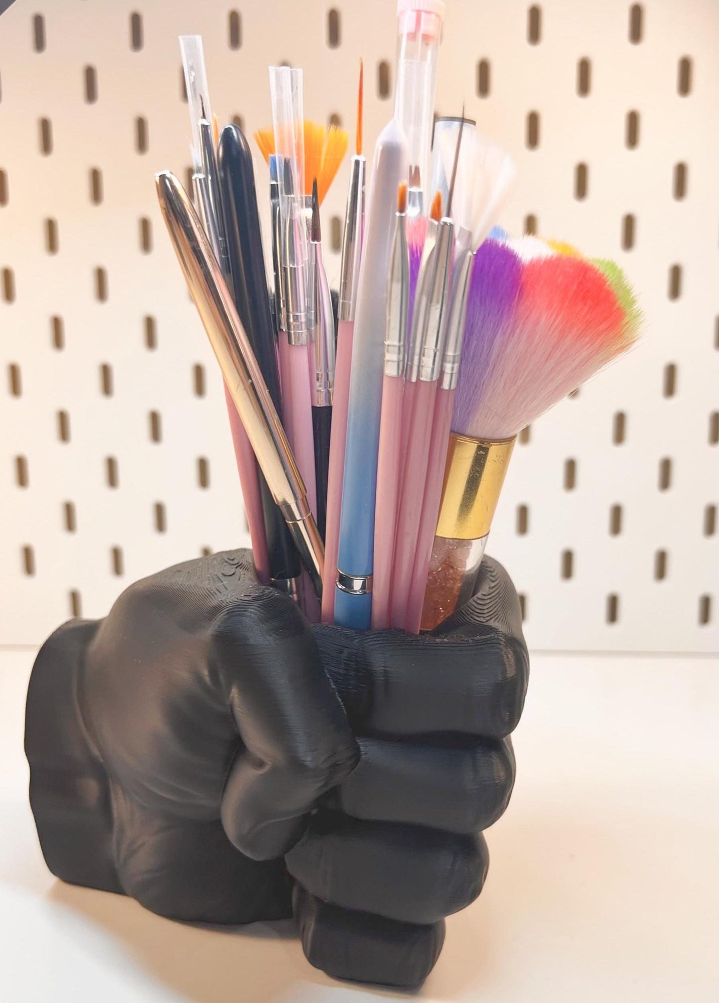 Fist Bump Pencil Holder - Multi-Use Pen, Brush, & Small Item Storage, Gag Gift, Office Decor, Pencil Holder, Nail Technician Brush holder