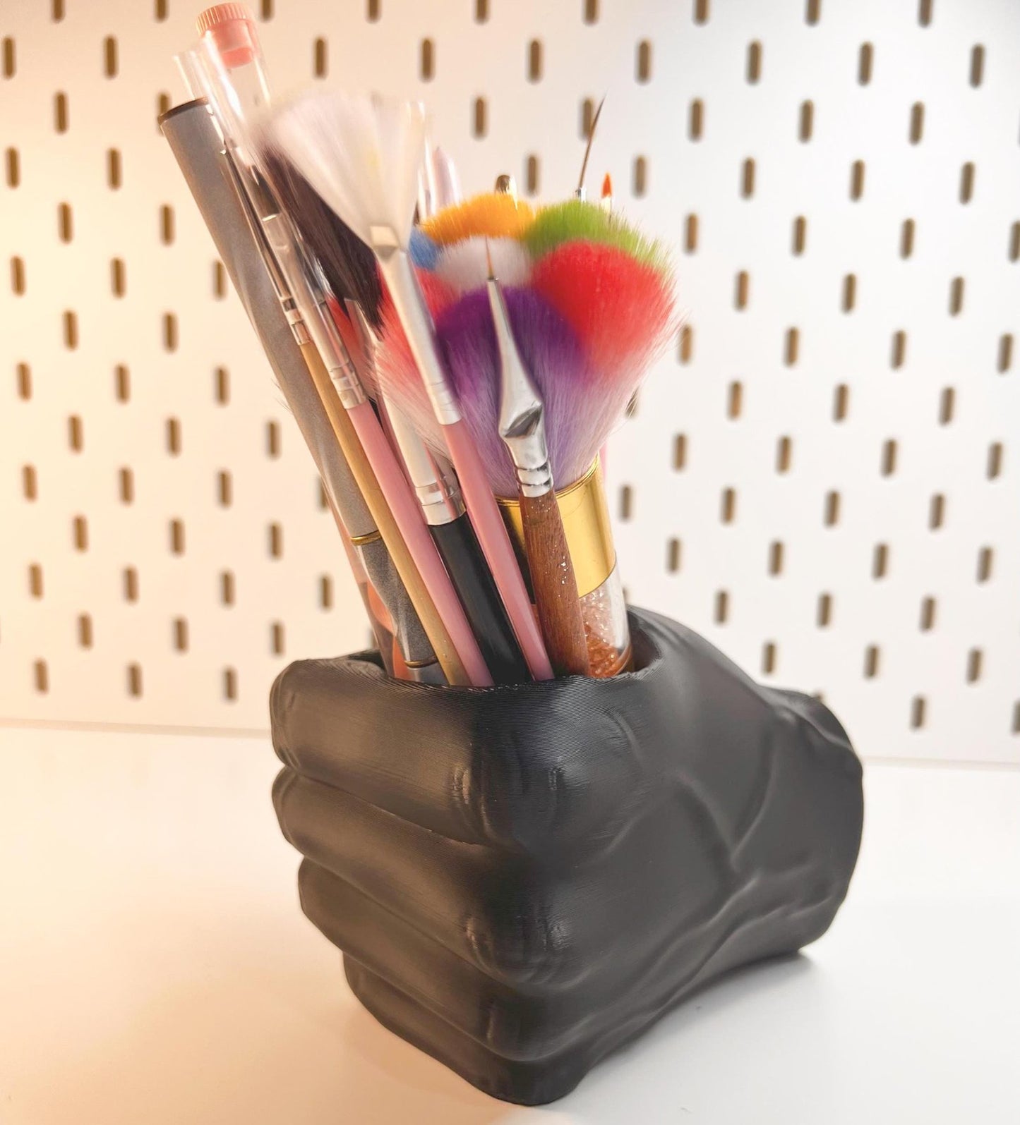 Fist Bump Pencil Holder - Multi-Use Pen, Brush, & Small Item Storage, Gag Gift, Office Decor, Pencil Holder, Nail Technician Brush holder