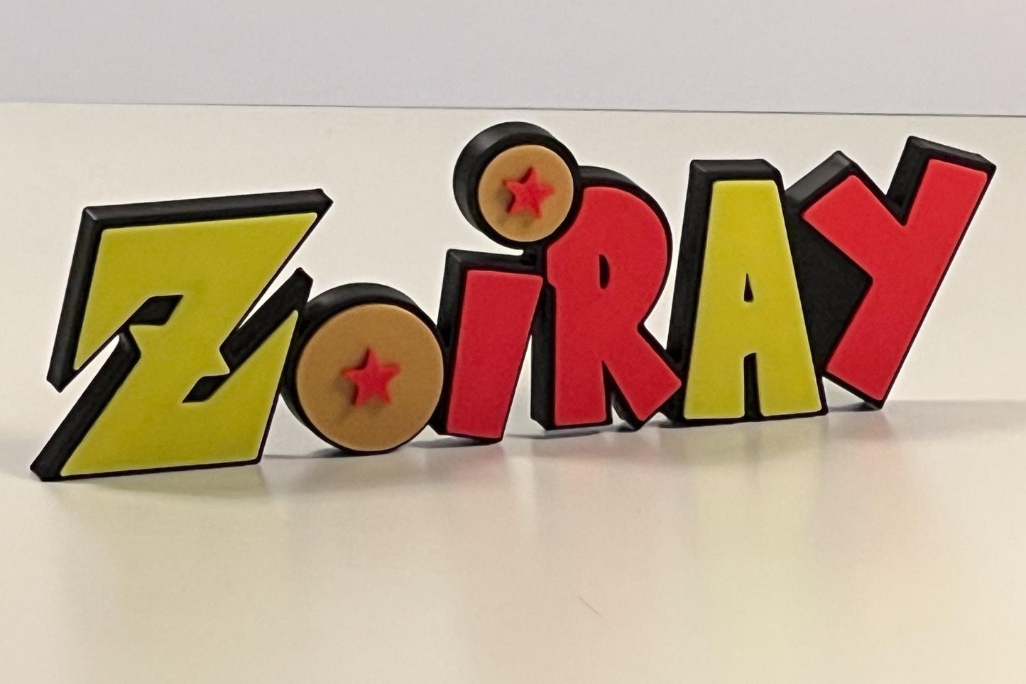 Dragon Ball-Inspired Name Plate  Custom 3D Printed Desk Sign with Iconic Star Accents Legend Anime Office Decor, Personalized Gift for Fans