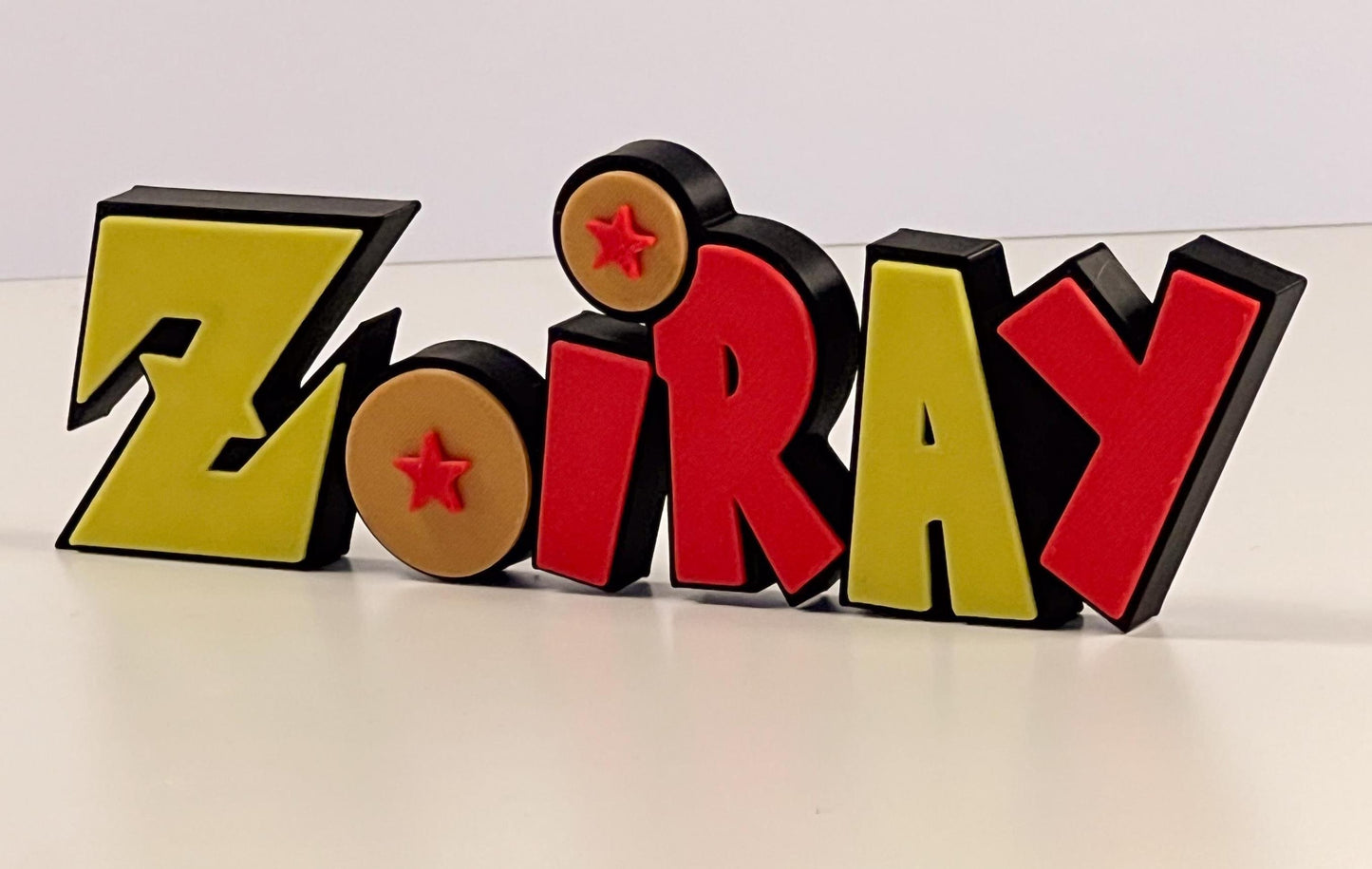 Dragon Ball-Inspired Name Plate  Custom 3D Printed Desk Sign with Iconic Star Accents Legend Anime Office Decor, Personalized Gift for Fans