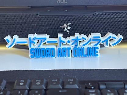 Sword Art Online 3D Printed Desk Sign