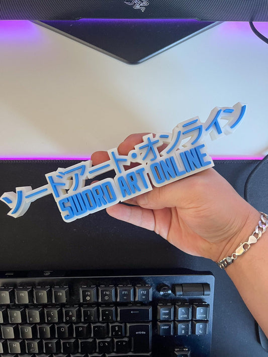 Sword Art Online 3D Printed Desk Sign