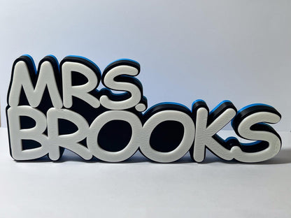 Personalized Custom Teacher Nameplate