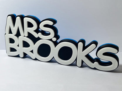 Personalized Custom Teacher Nameplate