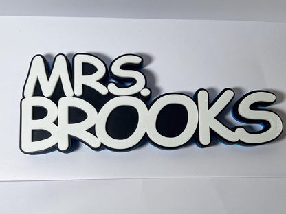 Personalized Custom Teacher Nameplate