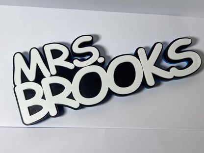 Personalized Custom Teacher Nameplate