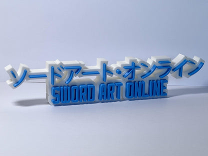 Sword Art Online 3D Printed Desk Sign