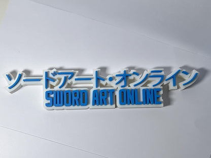 Sword Art Online 3D Printed Desk Sign