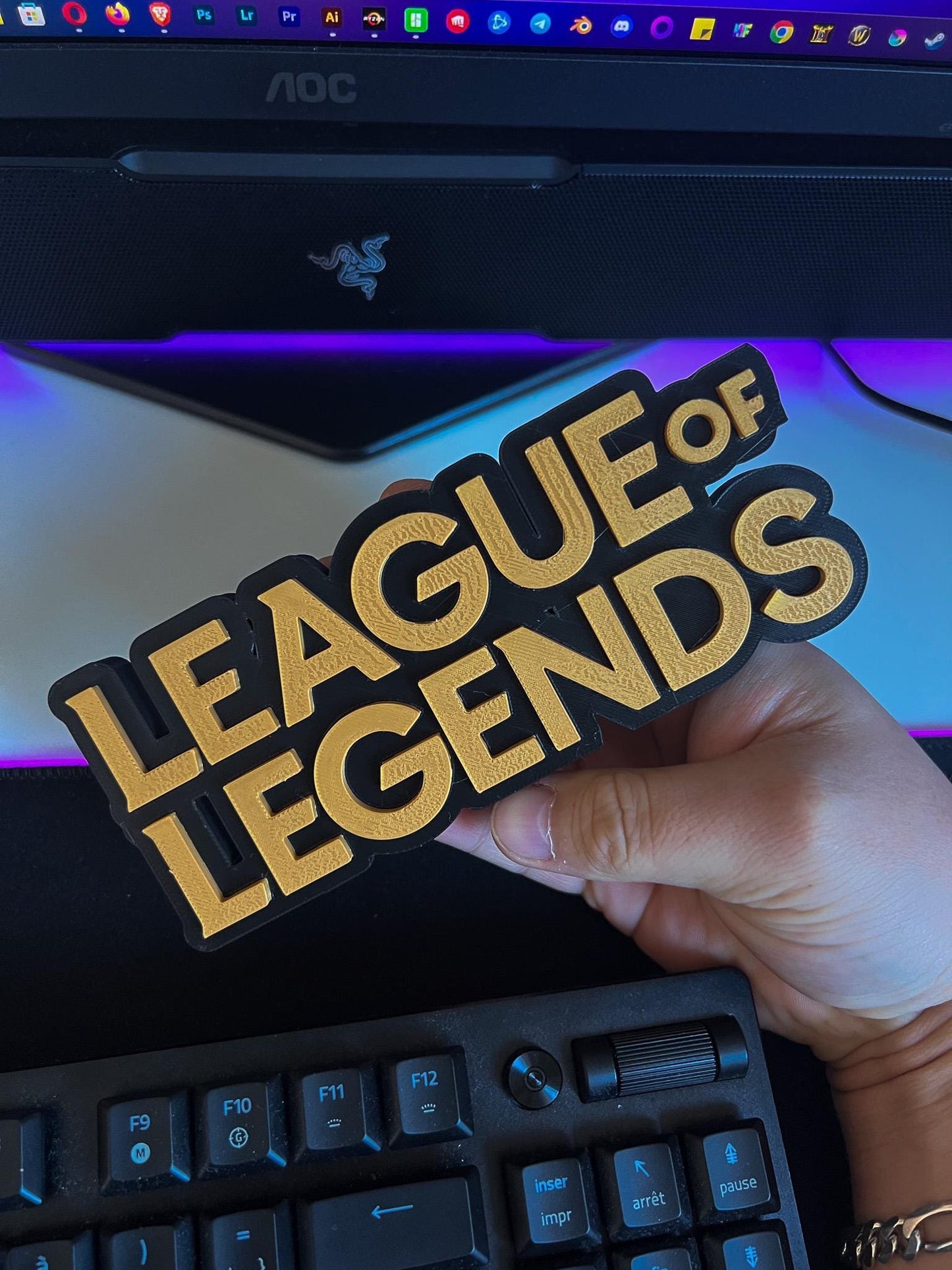 League of Legends 3D Printed Desk Sign