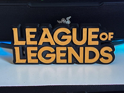League of Legends 3D Printed Desk Sign