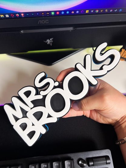 Personalized Custom Teacher Nameplate