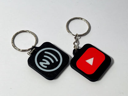 Youtube NFC Keychain  Instant Profile Sharing, Personalized Social Media Networking Tool, Business Card Alternative
