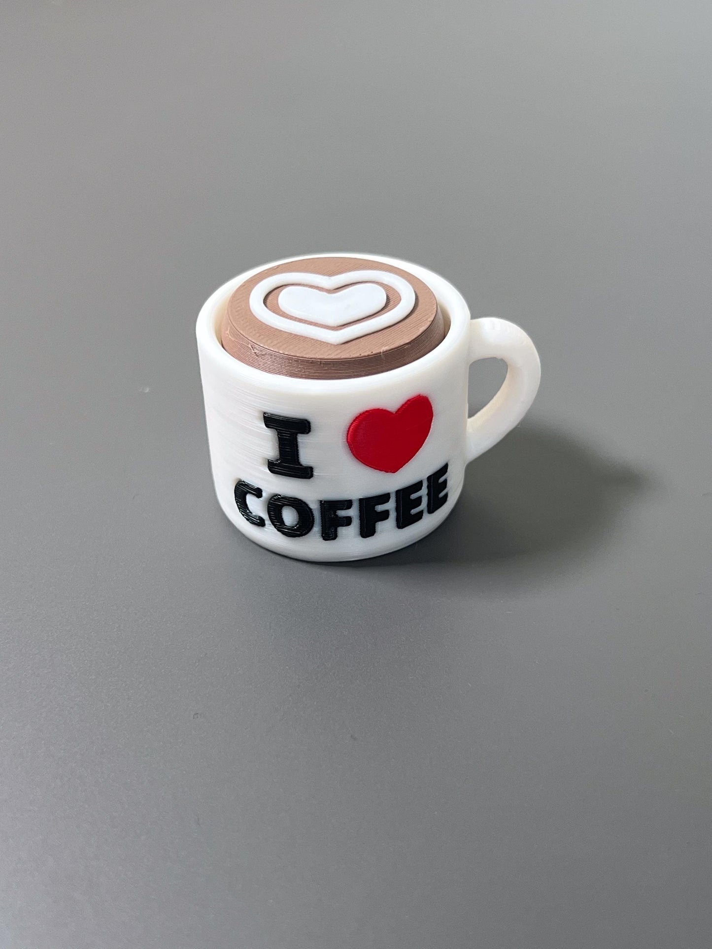 Caffeine Clicker - Coffee Mug Fidget, ADHD Autism Sensory Toy for Focus & Stress Relief  Keychain or Regular  3D Printed Tactile Popper