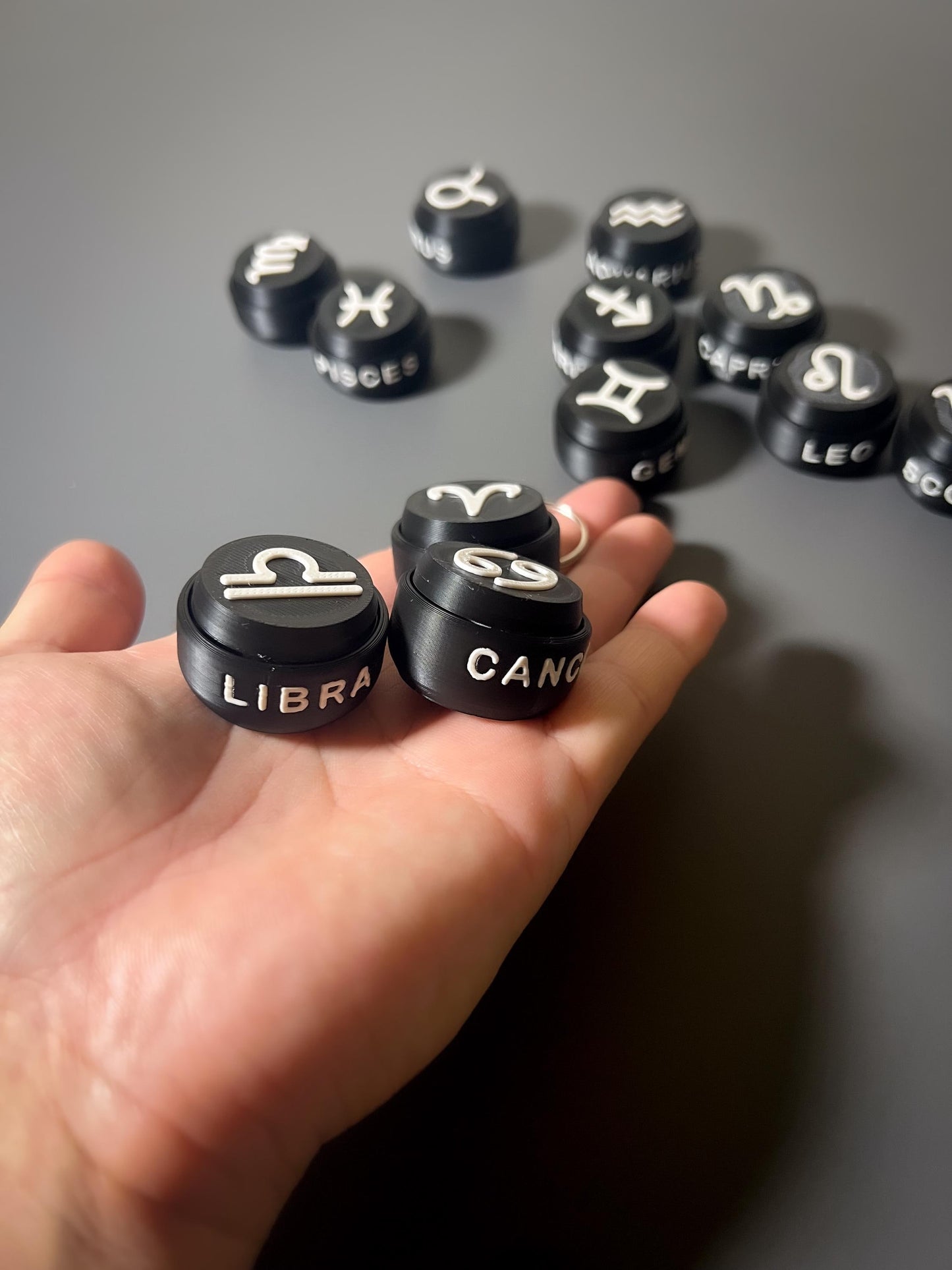 Zodiac Clicker Fidget Toy  3D Printed Sensory Toy & Keyring  Astrology Gift for Stress Relief, ADHD, Focus, and Anxiety Relief, Relaxing