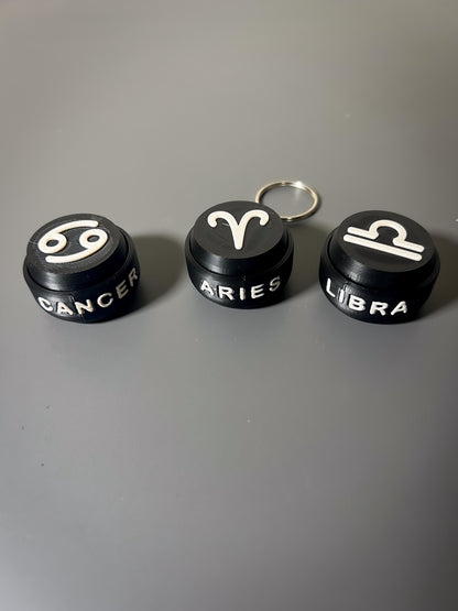 Zodiac Clicker Fidget Toy  3D Printed Sensory Toy & Keyring  Astrology Gift for Stress Relief, ADHD, Focus, and Anxiety Relief, Relaxing