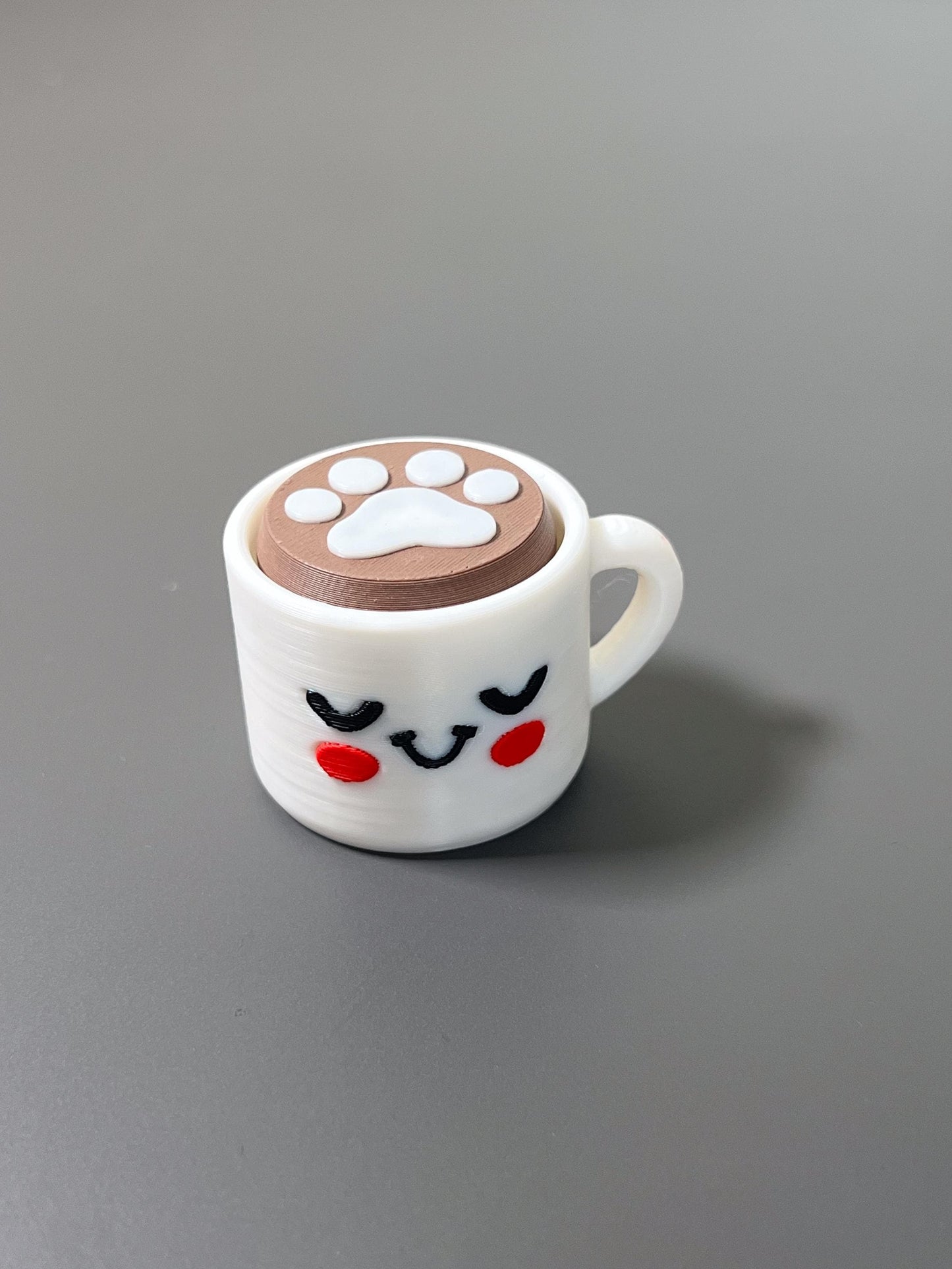 Caffeine Clicker - Coffee Mug Fidget, ADHD Autism Sensory Toy for Focus & Stress Relief  Keychain or Regular  3D Printed Tactile Popper