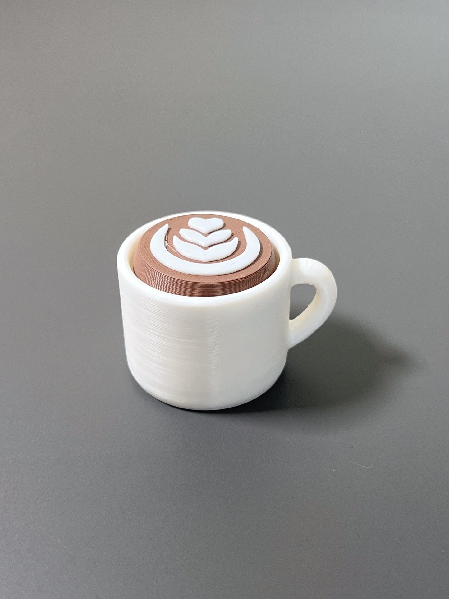 Caffeine Clicker - Coffee Mug Fidget, ADHD Autism Sensory Toy for Focus & Stress Relief  Keychain or Regular  3D Printed Tactile Popper