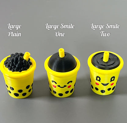 Bubble Tea Clicker - Bubble Tea  Fidget, ADHD Autism Sensory Toy for Focus & Stress Relief  Keychain or Regular  3D Printed Tactile Popper